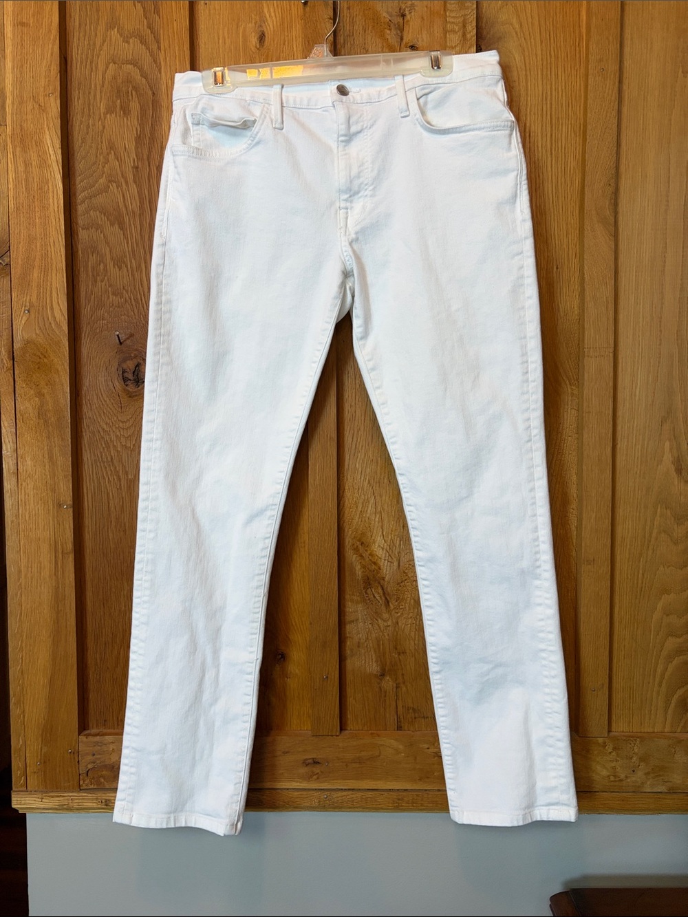 Joe's Jeans Slim Fit Straight Leg White Stretch Denim Asher Jeans, Waist 32